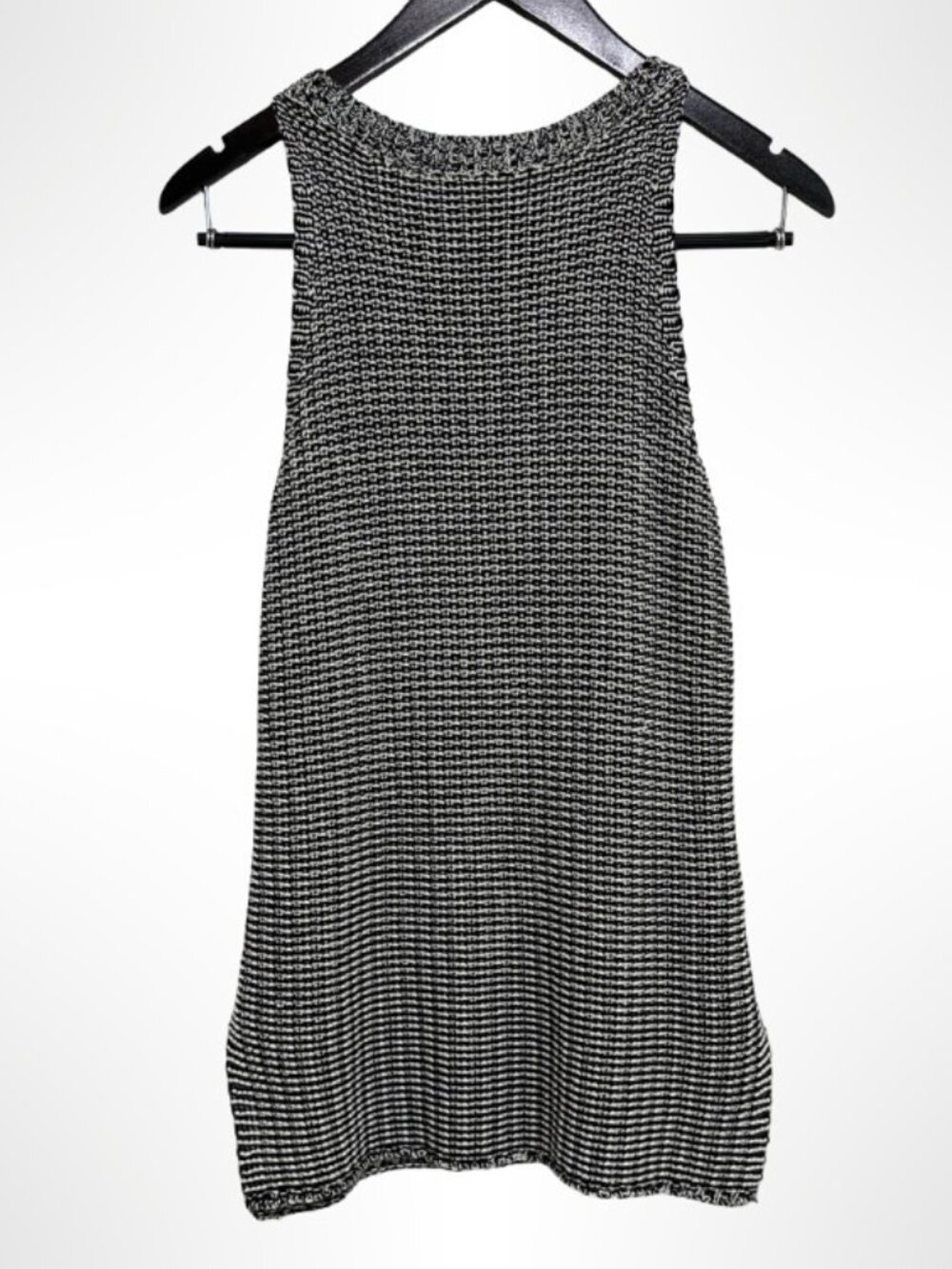 Tommy Bahama Crochet Knit Sleeveless Tunic Black White S - Picture 2 of 14